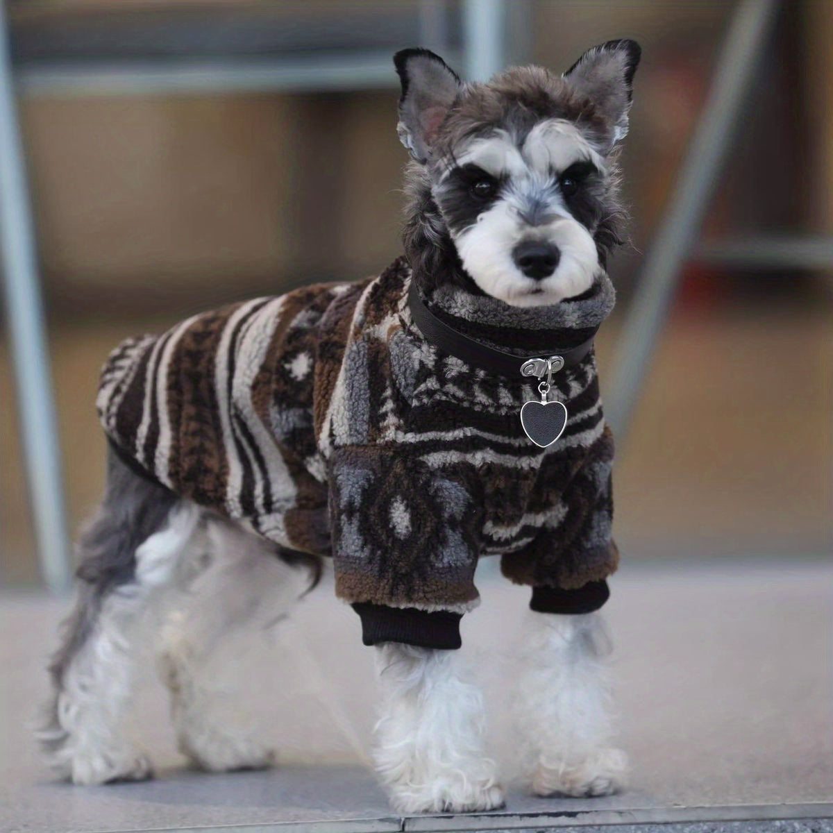 Fashionable and Cute Trendy Two-legged Dog Clothing, Autumn and Winter Padded Warm Jacket with Thick Lamb Fleece, Schnauzer and Bichon Frise Coat, Christmas Gift.
