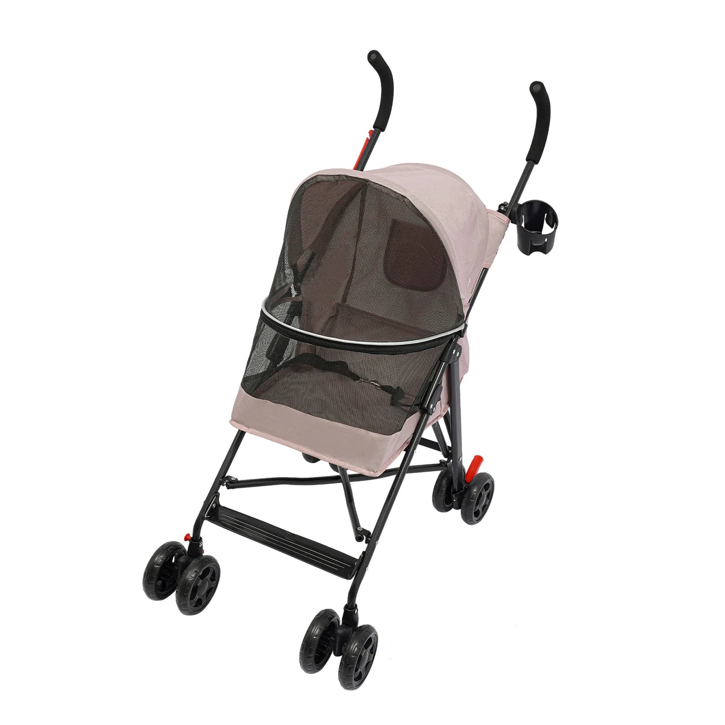 Pet Stroller for Small Dogs or Cats. Lightweight, Foldable Puppy Stroller with 360° Wheels, Safety Leash, 22lbs Capacity