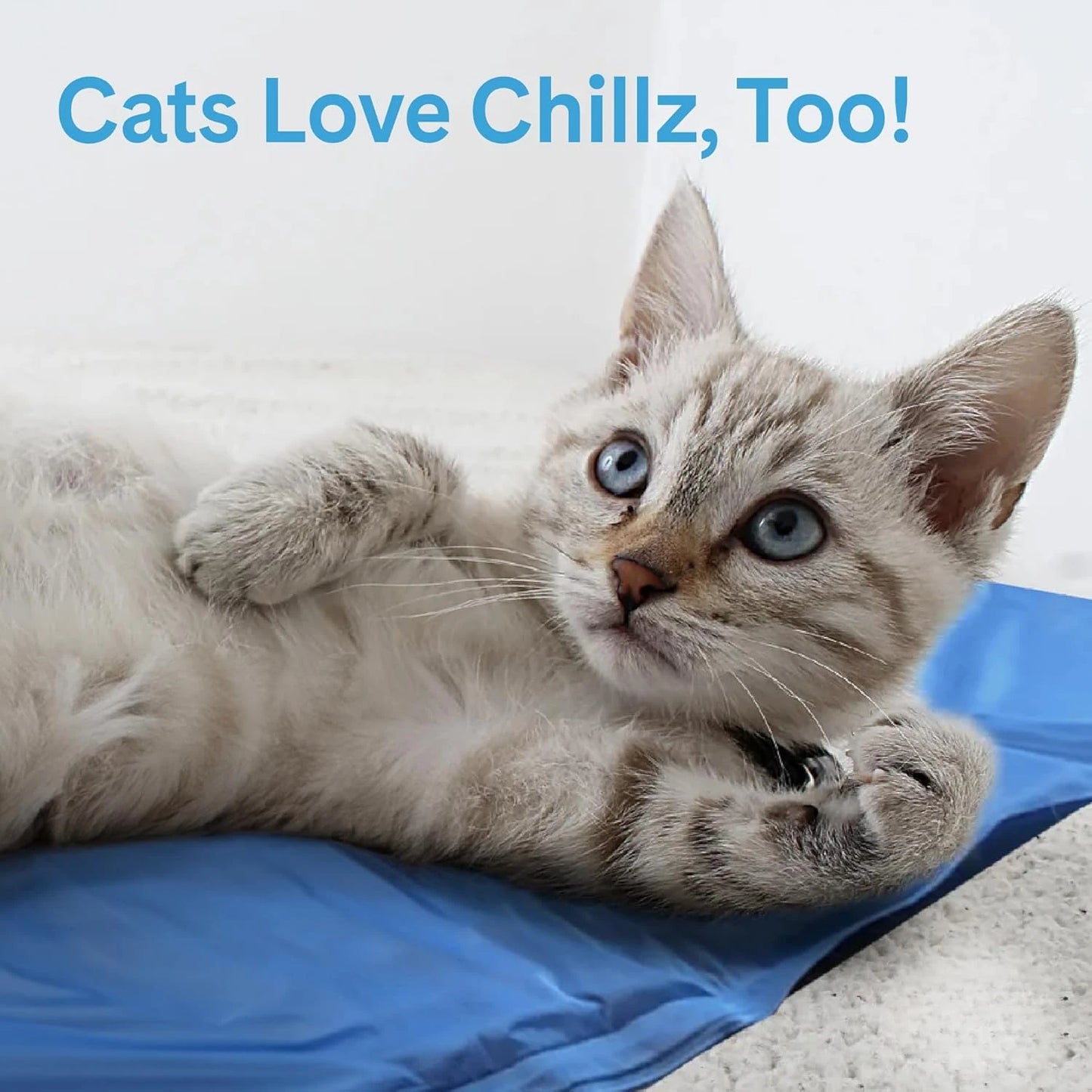 Green Pet Shop Gel Mat, Med - Self-Cooling for Pets 0-25lbs, Safe, No Refrig, Home/Travel.