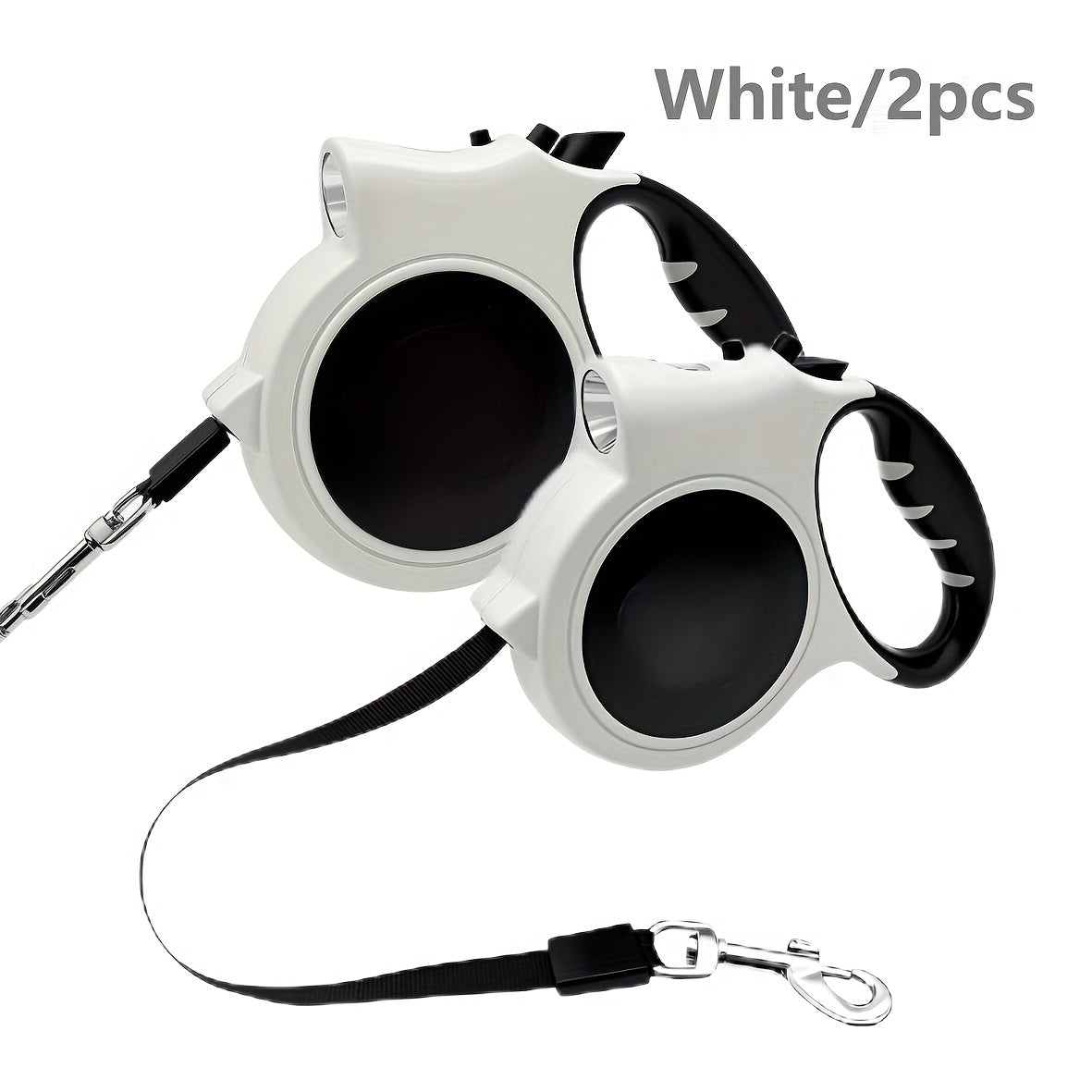 2-Pack Light Up Your Walks with Our 16ft. Retractable Dog Leash - for Dogs Up to 40 Lbs, Tangle-Free, with LED Lights for Safe Nighttime Walks