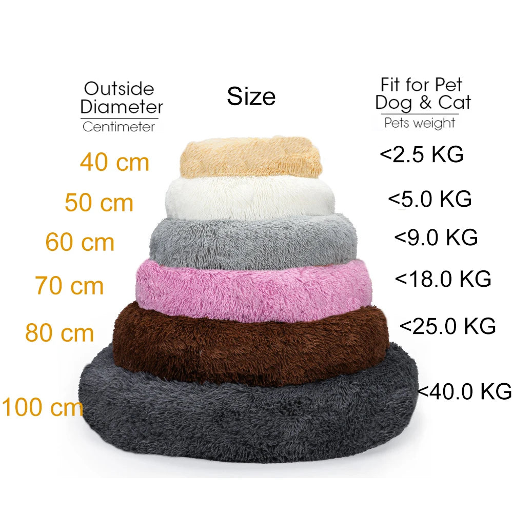 Donut Dog Bed Warm Soft Plush Pet bed For Small or Large Dog