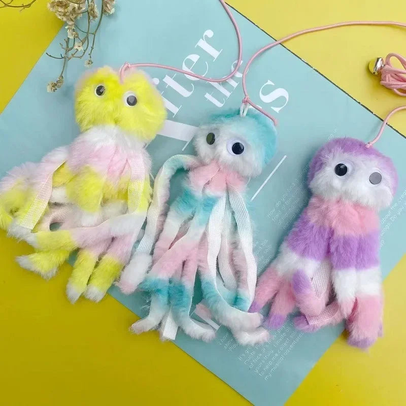 Cat Toy Hanging Simulation Elastic Cat Stick Cartoon Door Elastic Rope Cat Toy Self-Enjoyment and Boredom Relief Swing Cat Toy