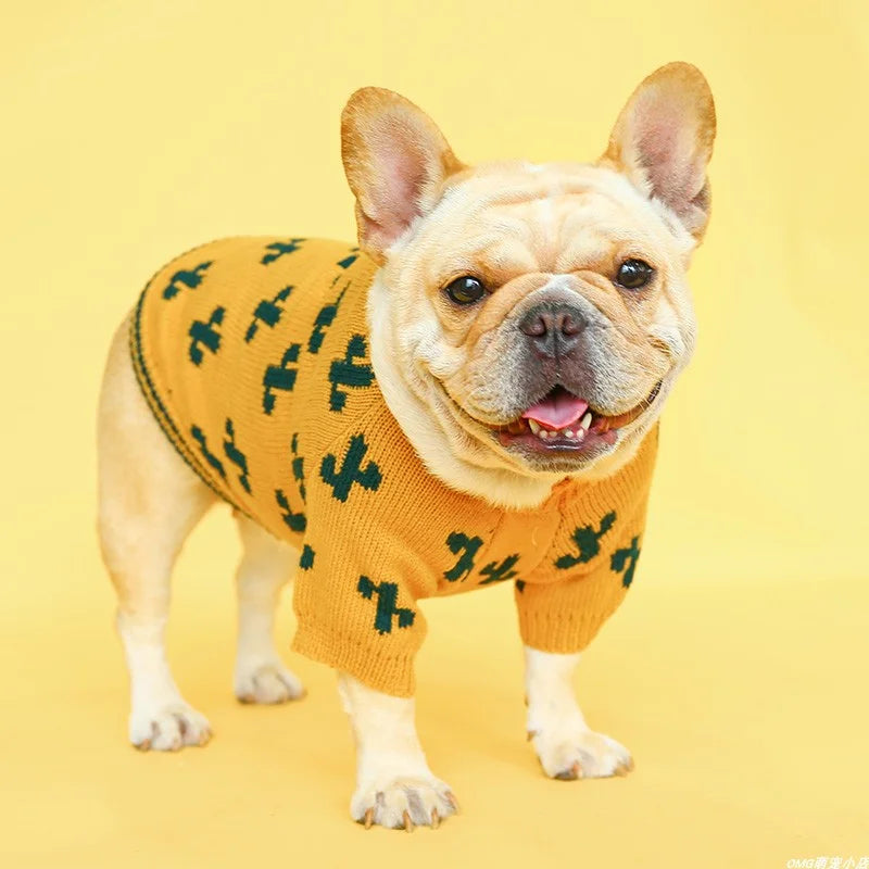 Knitted Cactus Sweater 
Pet Clothes Dog Cat Warm Pullover Knitted Sweater