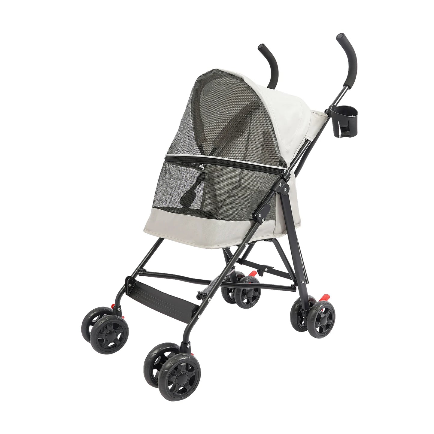 Pet Stroller for Small Dogs or Cats.  Lightweight, Foldable Puppy Stroller with 360° Wheels, Safety Leash, 22lbs Capacity