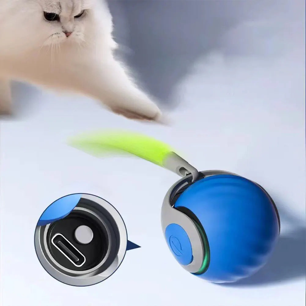 Automatic Moving Cat Toy Ball 
Smart Cat Toys, Interactive Ball Toy
USB Rechargeable Smart Cat Toy