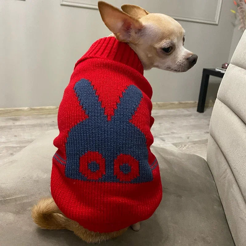 Warm Pet Dog Sweater Winter Dog Clothes for Small Medium Dogs Knitted Puppy Cat Coat