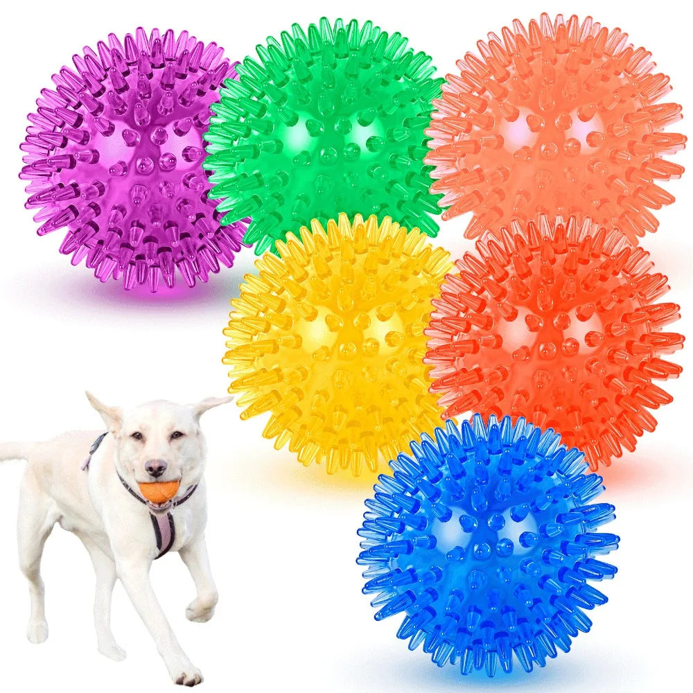 6PCS Squeaky Tooth Cleaning Balls for Dogs