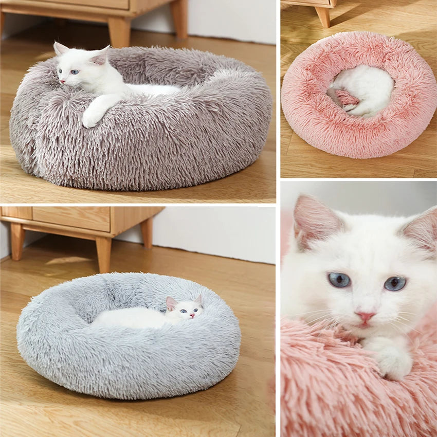 Donut Dog Bed Warm Soft Plush Pet bed For Small or Large Dog