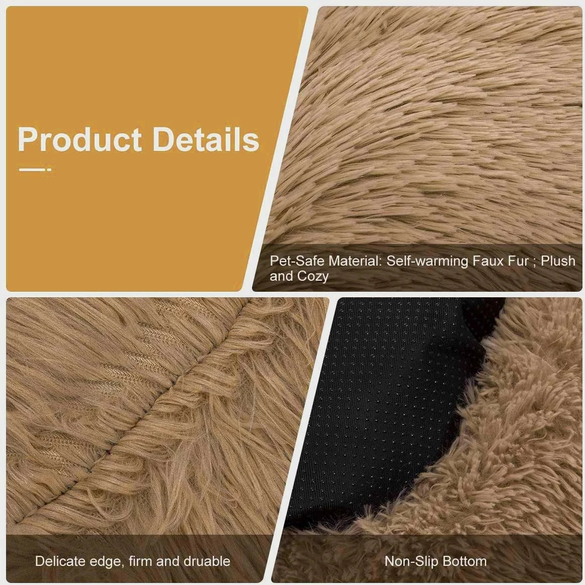 Donut Dog Bed Warm Soft Plush Pet bed For Small or Large Dog