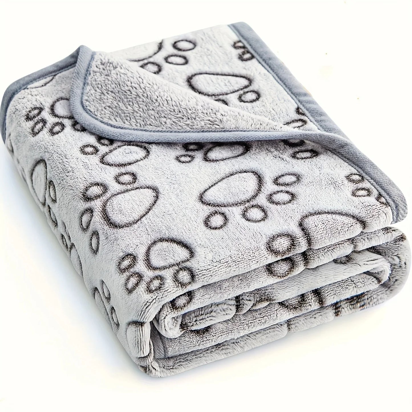 Ultra-Soft Paw Print Blankets - Machine Washable, Cozy Pet Blankets for Indoor & Outdoor Use - Ideal for Small to Large Pets.