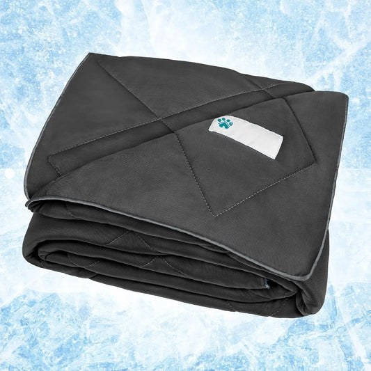 Advanced Cooling Dog Blanket | Lightweight and Fluffy Pet Blanket Bed Cover | 40x60, Grey