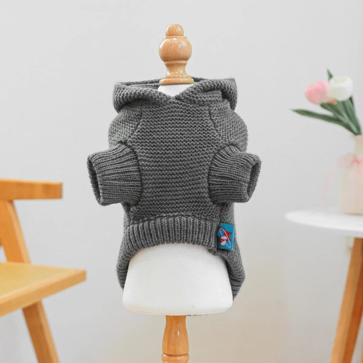 Starfish Hooded Sweater - Dark Gray Pullover Pet Sweater