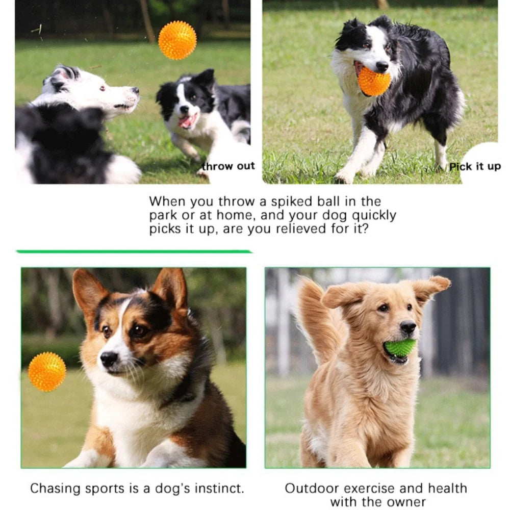 6PCS Squeaky Tooth Cleaning Balls for Dogs