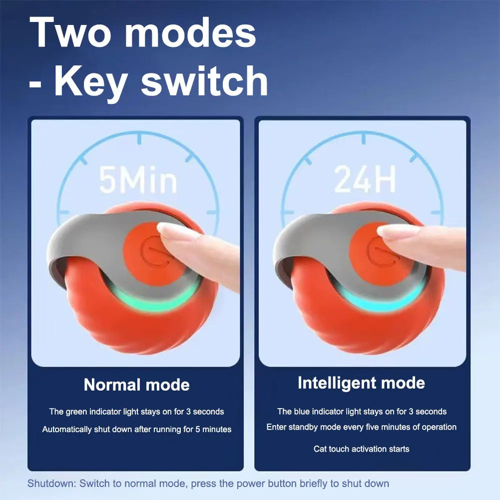 Automatic Moving Cat Toy Ball 
Smart Cat Toys, Interactive Ball Toy
USB Rechargeable Smart Cat Toy