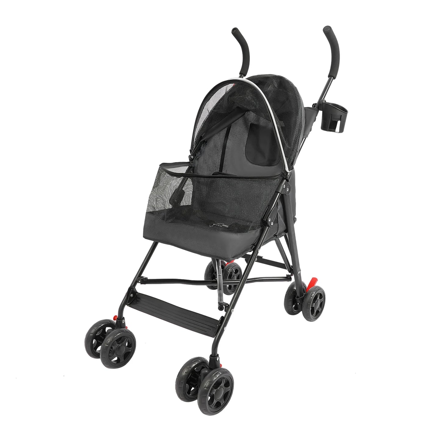 Pet Stroller for Small Dogs or Cats.  Lightweight, Foldable Puppy Stroller with 360° Wheels, Safety Leash, 22lbs Capacity