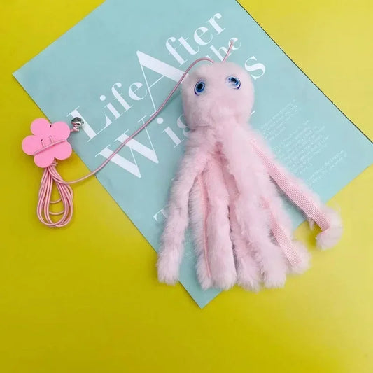 Cat Toy Hanging Simulation Elastic Cat Stick Cartoon Door Elastic Rope Cat Toy Self-Enjoyment and Boredom Relief Swing Cat Toy