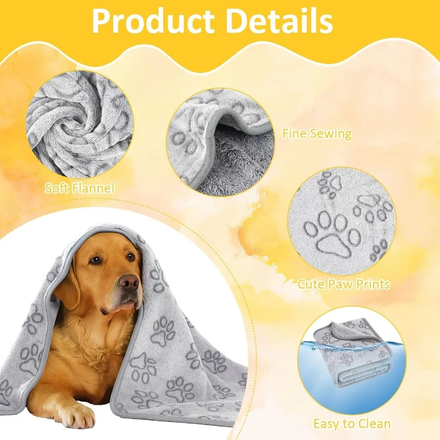 42 x 30 Premium Soft Washable Dog Blankets for Medium and Small Dogs. Cozy Comfort Blanket for Puppies and Cats. Ideal for Indoor Pet.