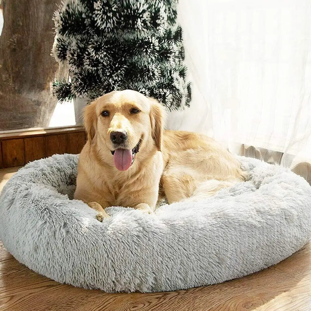 Donut Dog Bed Warm Soft Plush Pet bed For Small or Large Dog
