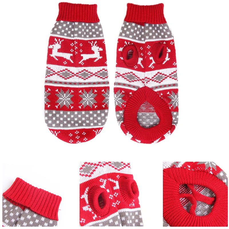 Warm Pet Dog Sweater Winter Dog Clothes for Small Medium Dogs Knitted Puppy Cat Coat