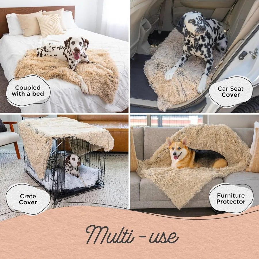 Best Friends by Sheri Calming Shag Dog Blanket.  Ultra Soft Faux Fur Pet Throw.
Anxiety Relief, Lightweight, Warm Bed Cover for Dogs