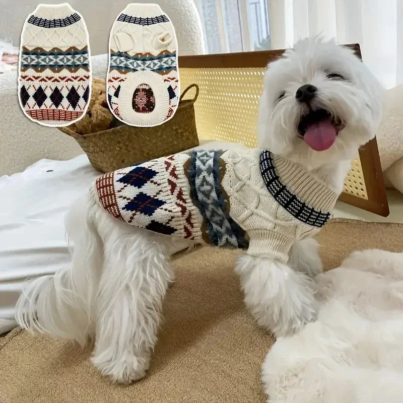 Nordic Style Knitted Pet Sweater