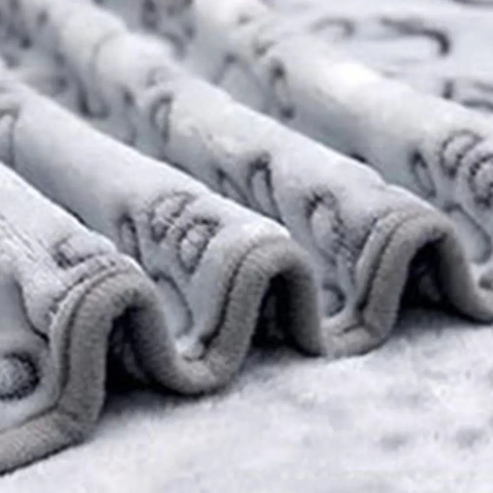 Soft Warm Paw Print Blanket for Dogs or Cats  
Washable Pet Blanket