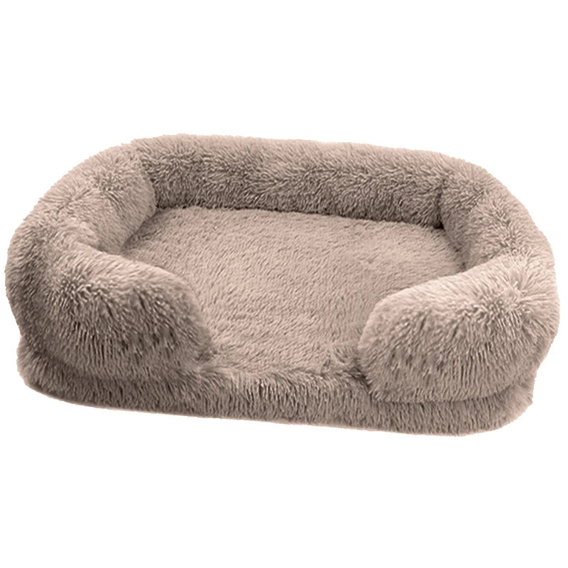 Thickened orthopedic dog bed for large dogs - egg sponge, easy to remove and wash plush cover, durable pet furniture,
