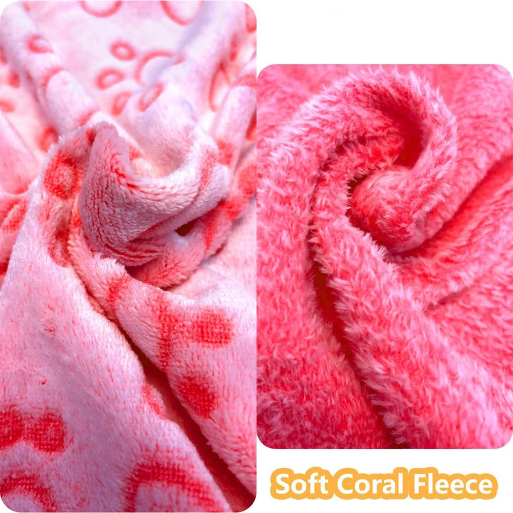 Ultra-Soft Paw Print Blankets - Machine Washable, Cozy Pet Blankets for Indoor & Outdoor Use - Ideal for Small to Large Pets.