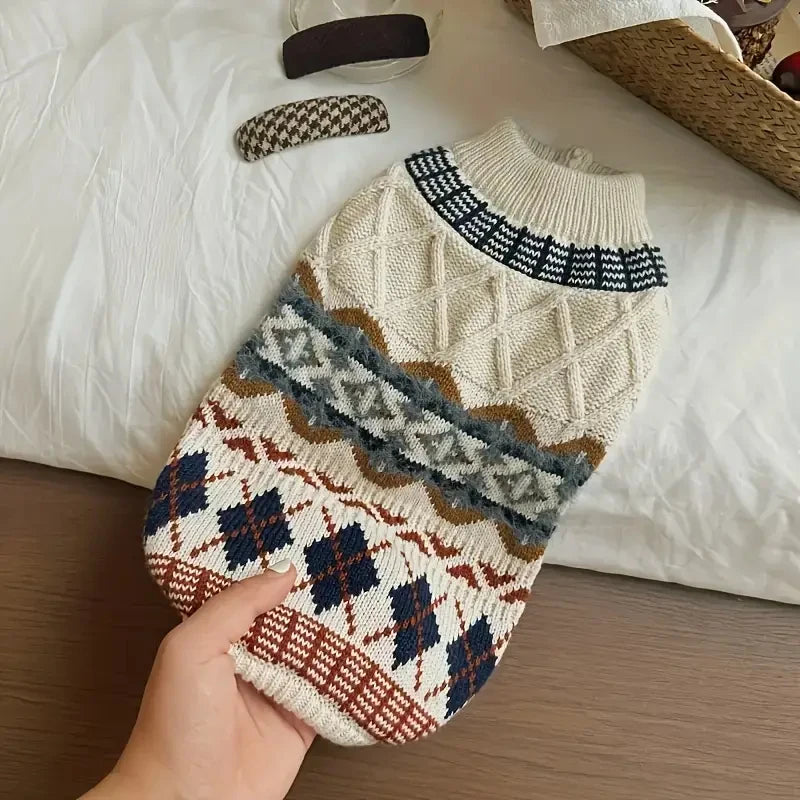 Nordic Style Knitted Pet Sweater