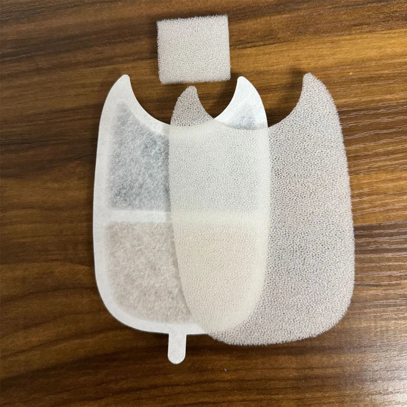 5/8 Pack Filters + Sponges Replacement Pet Water Fountain Filter for 4L Wilreless Stainless Steel Cat Drinking Water Dispenser