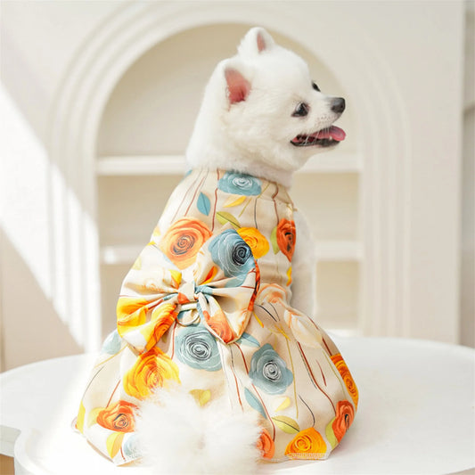 Cute Floral Dress For Puppy or Cat