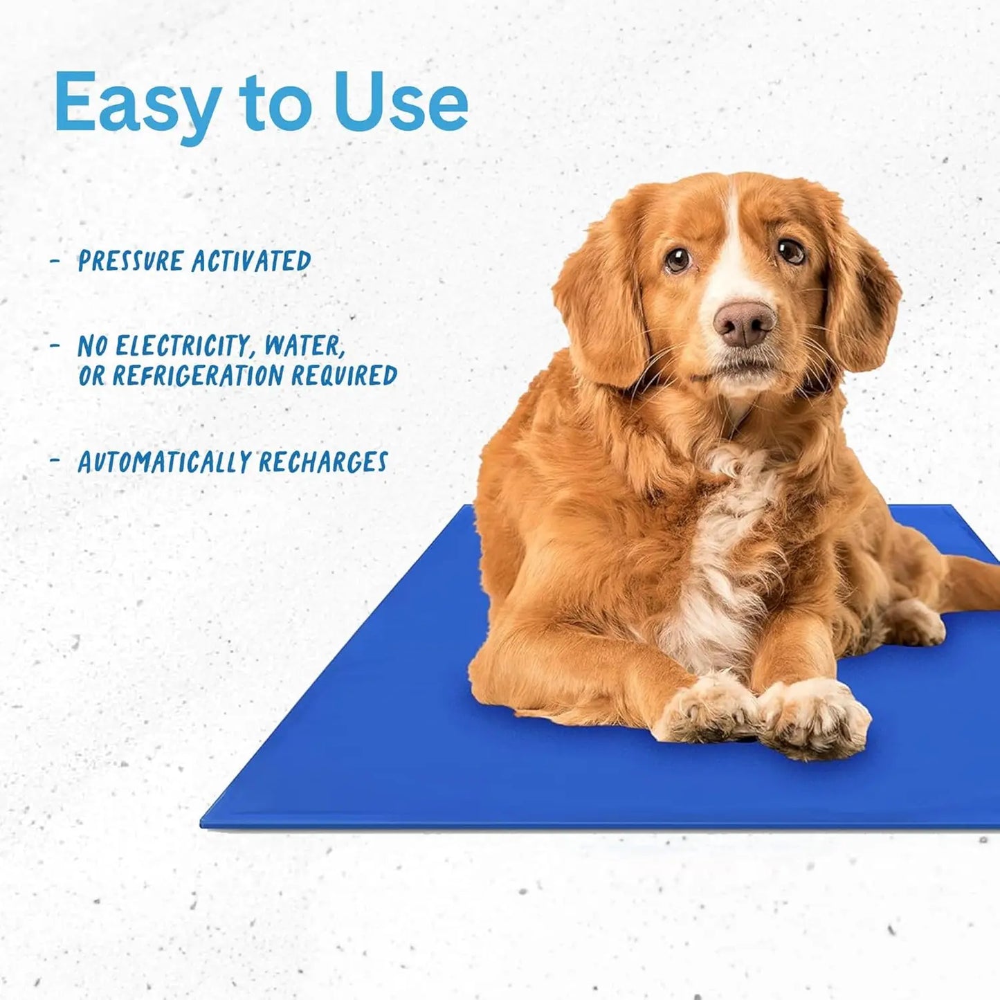 Green Pet Shop Gel Mat, Med - Self-Cooling for Pets 0-25lbs, Safe, No Refrig, Home/Travel.