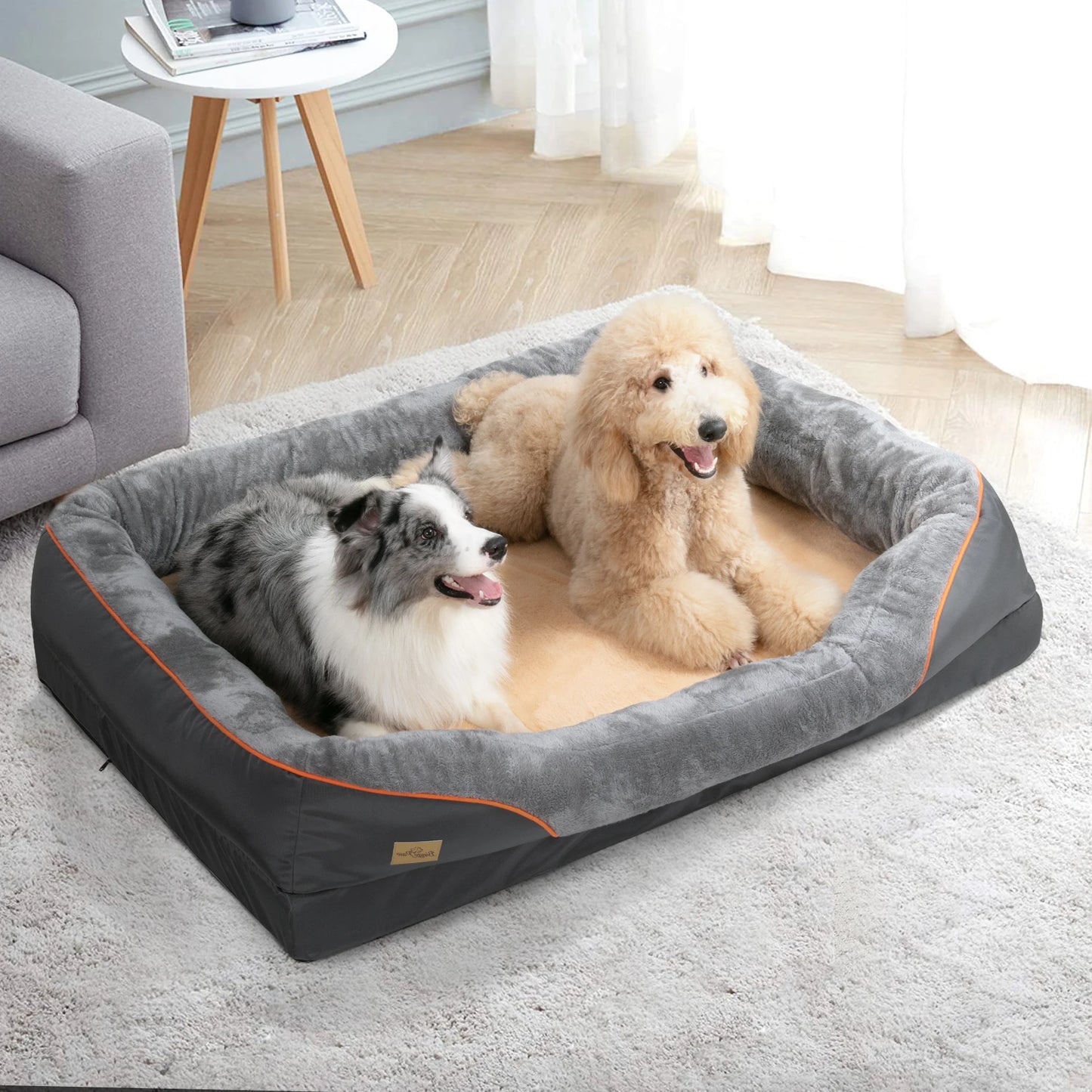 Large Dog Bed. Soft, Comfortable, Anti Allergy.  Warm Fleece.  Removable, Washable Cover. Waterproof.