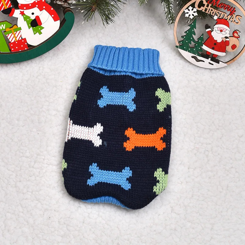Knitted Puppy Cat Sweater 
Warm Pet Dog Sweater Winter Dog Clothes for Small Medium Dogs