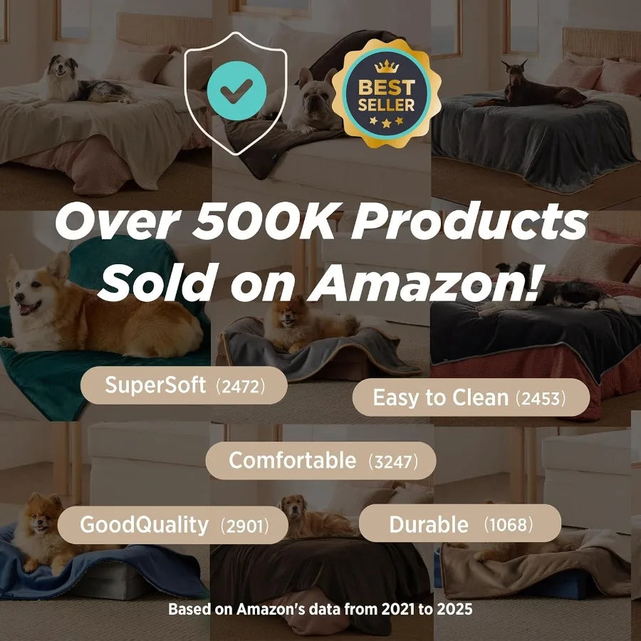 Bedsure Waterproof Dog Blankets for Small Dogs or Small Cats.  Washable Blanket for Couch Protection. Sherpa Fleece Puppy Blanket.