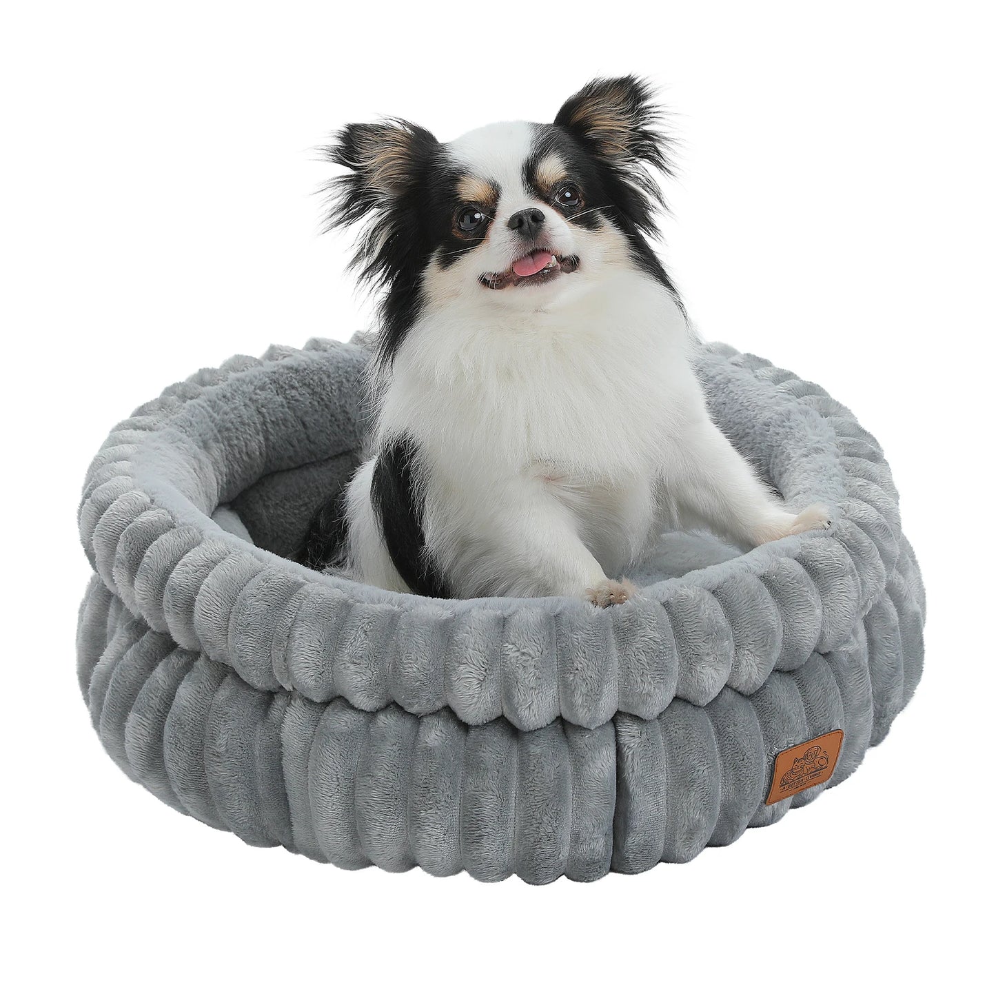 Dog Bed for Medium Dogs Cozy Cat Bed for Indoor Cats Washable Round Pet Bed House with Anti-Slip Bottom Suitable for All Seasons