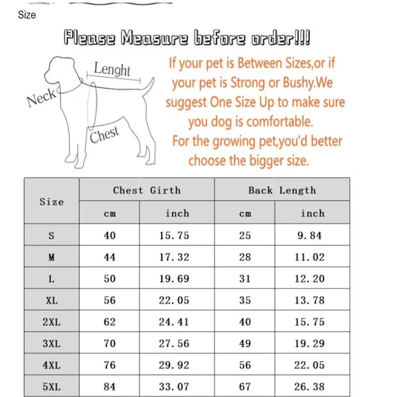 The Dog Fans Winter Down Jacket 
Thick Dog Coat