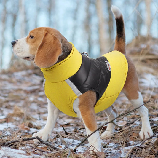 Padded Winter Warm Dog Clothes Waterproof Pet Vest Zipper Jacket For Small Medium Large Dogs