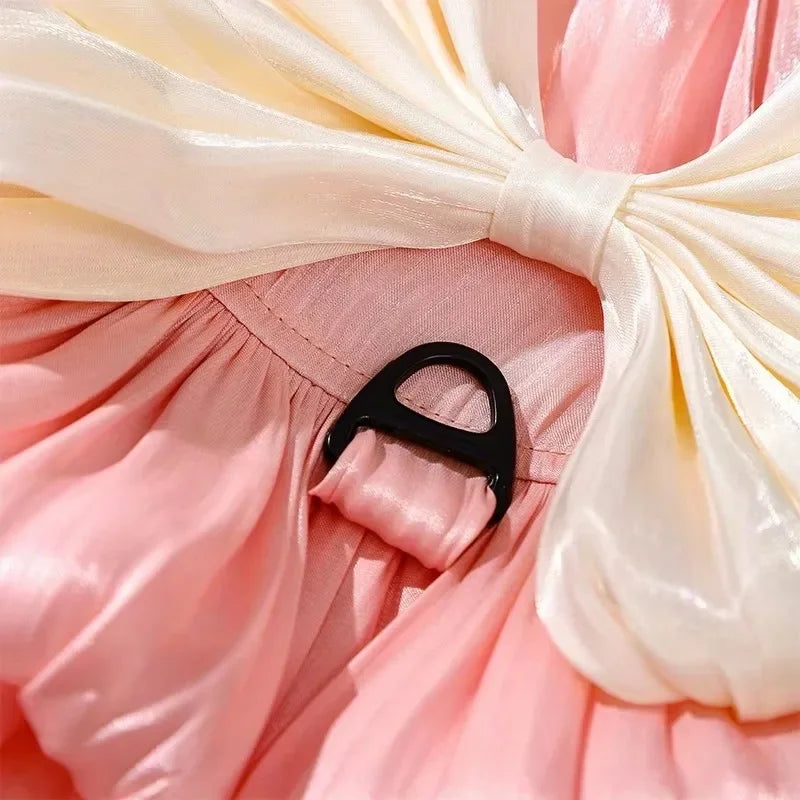 Cotton Summer Pet Dress with Adorable Bow.