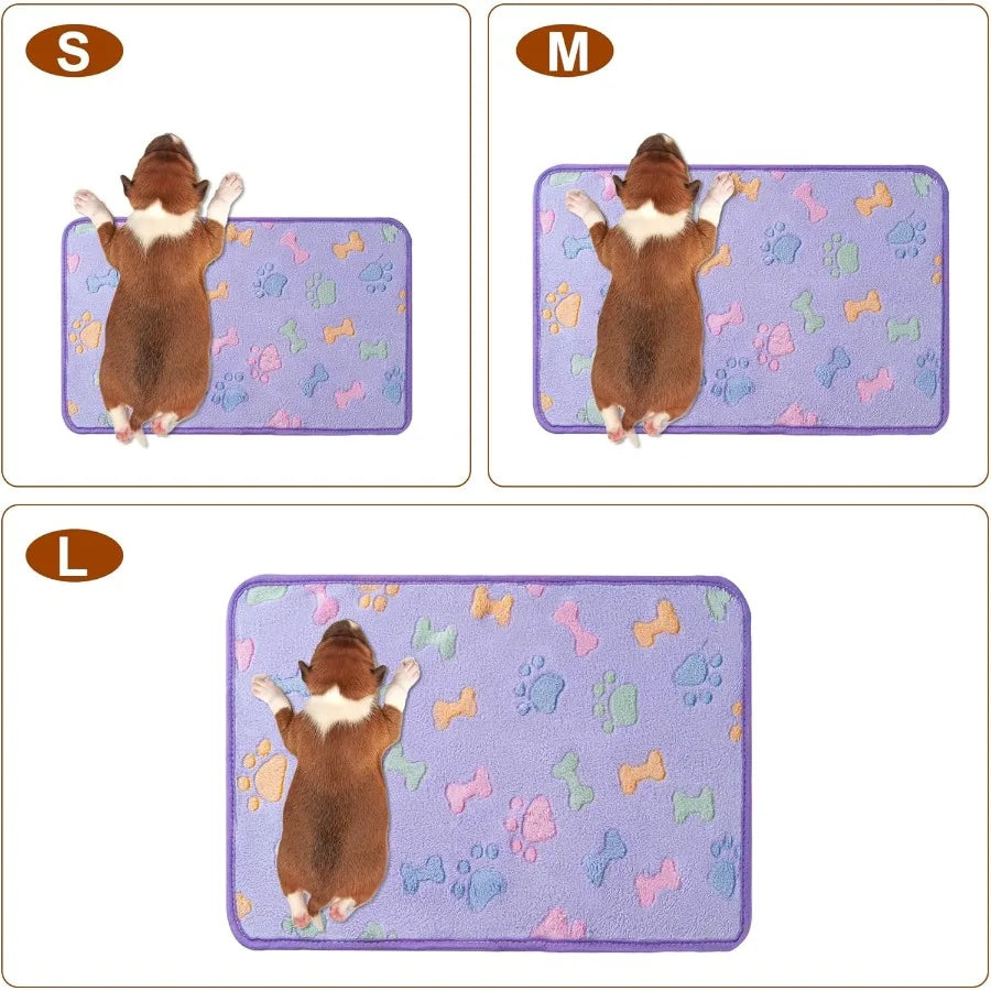 1 Pack 3 Blankets Super Soft Fluffy Premium Fleece Pet Blankets
Paw Printed Throw for Dog or Cat Small 23x16''