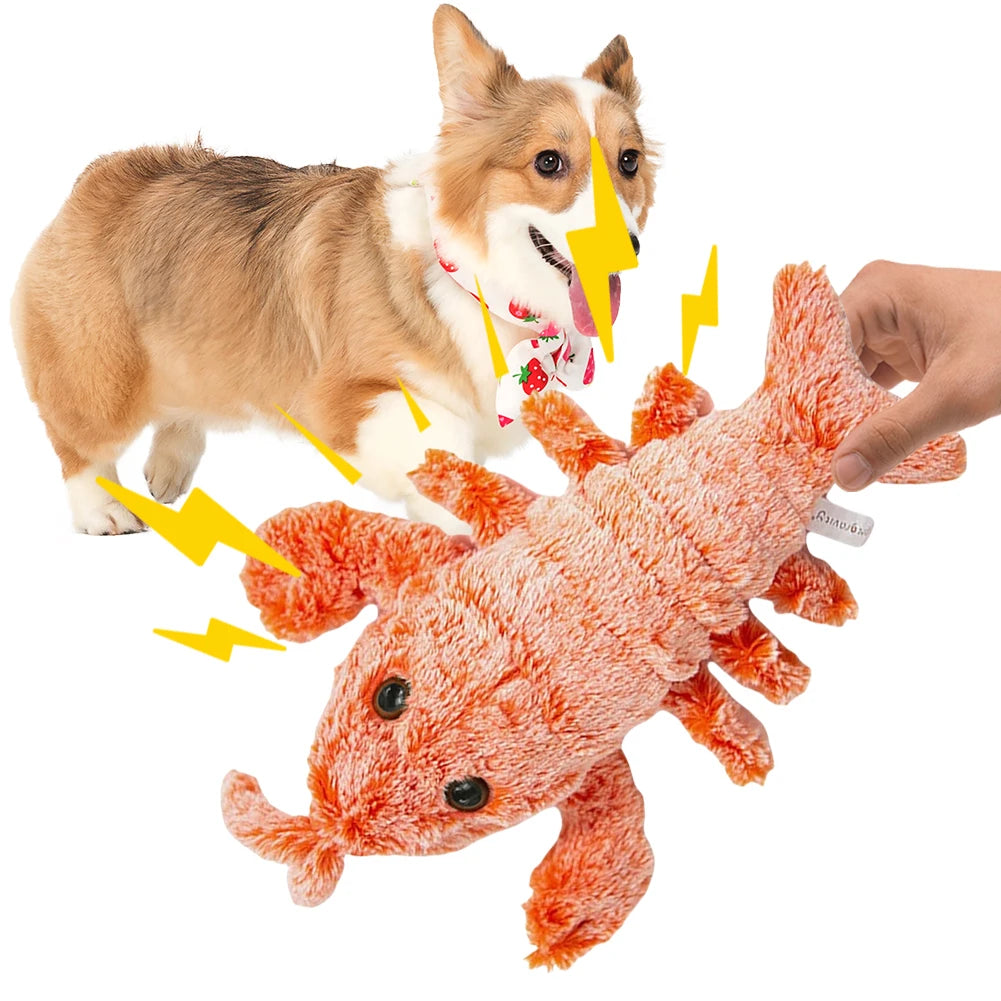 Moving Lobster Chew Toy.  Interactive Dog Toys To Keep Them Busy.  Floppy Lobster Pet Squeak Toys for Small, Medium, and Large Dogs