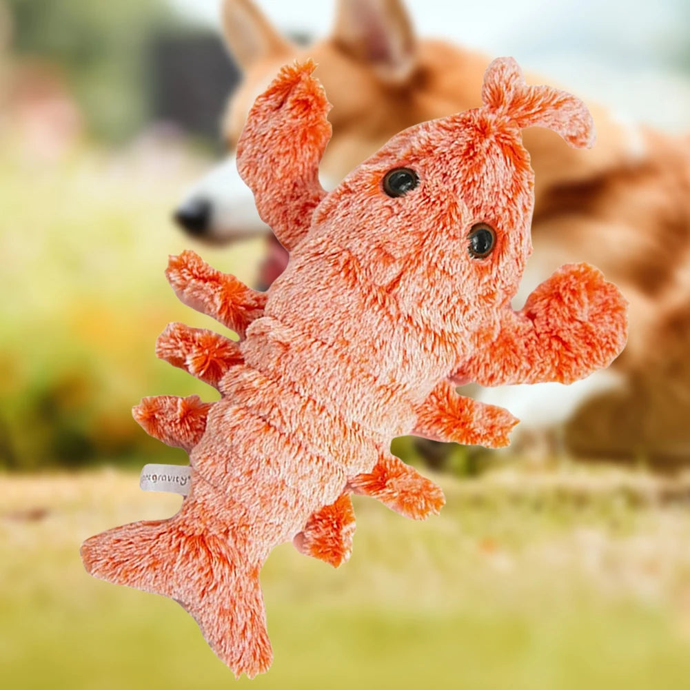 Moving Lobster Chew Toy.  Interactive Dog Toys To Keep Them Busy.  Floppy Lobster Pet Squeak Toys for Small, Medium, and Large Dogs