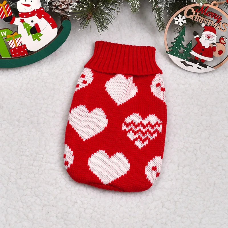 Knitted Puppy Cat Sweater 
Warm Pet Dog Sweater Winter Dog Clothes for Small Medium Dogs