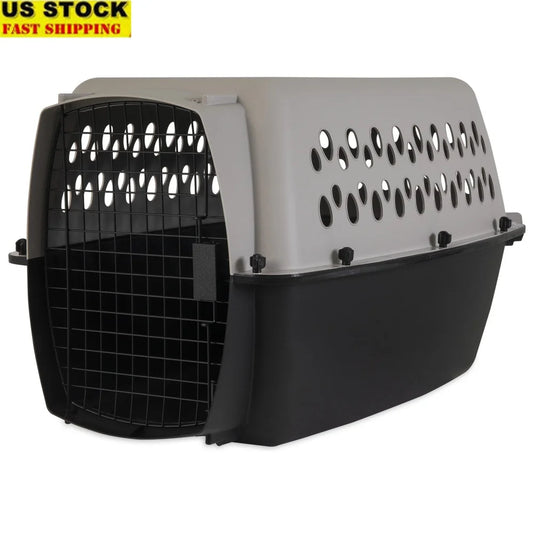 Durable Plastic Dog Kennel Small Medium Pet Carrier Portable Travel Crate Airline Approved Easy Assembly Safe Secure Design