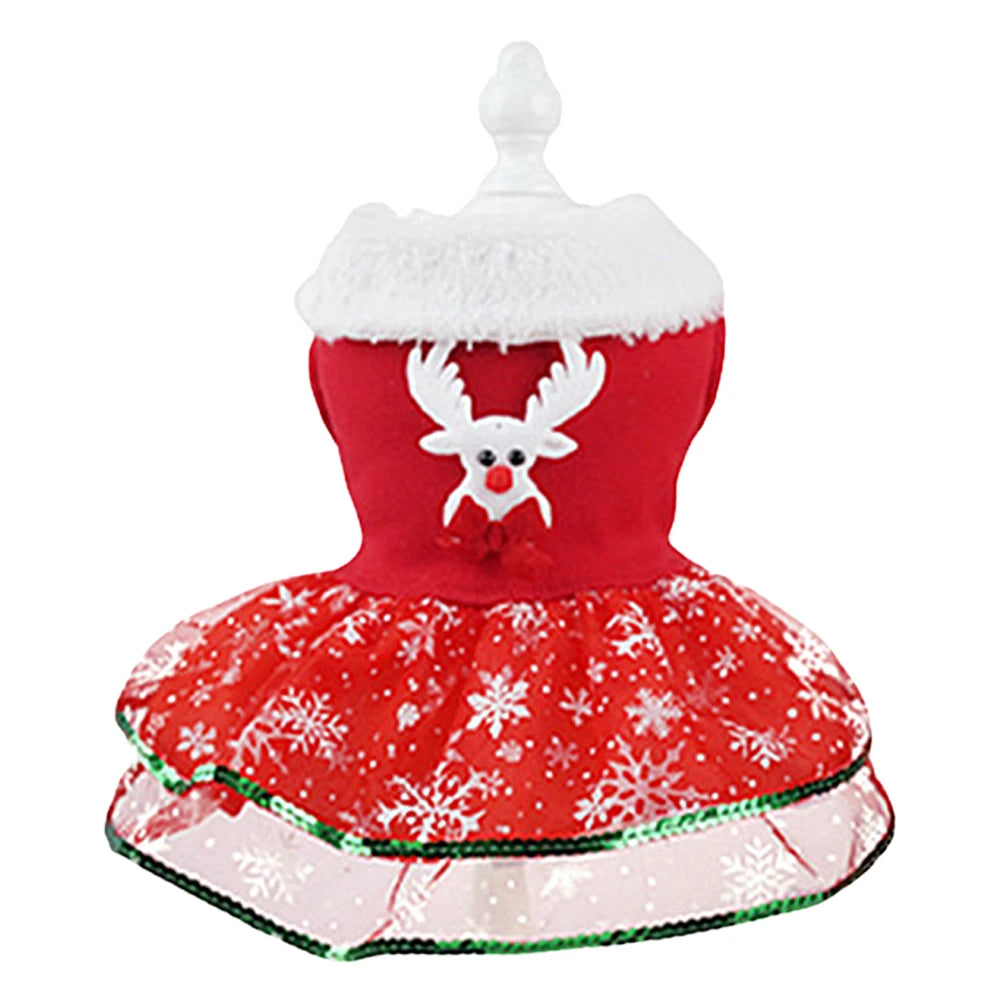 Christmas Bling Dog Dress 
Puppy Holiday Clothes.  Christmas Theme Dog Dress.