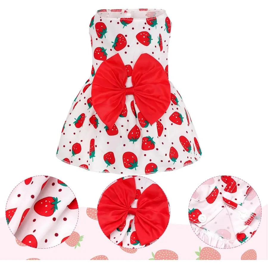 4pcs Cute Pet Dress For Puppy or Small Cats 
Fashionable and Comfortable