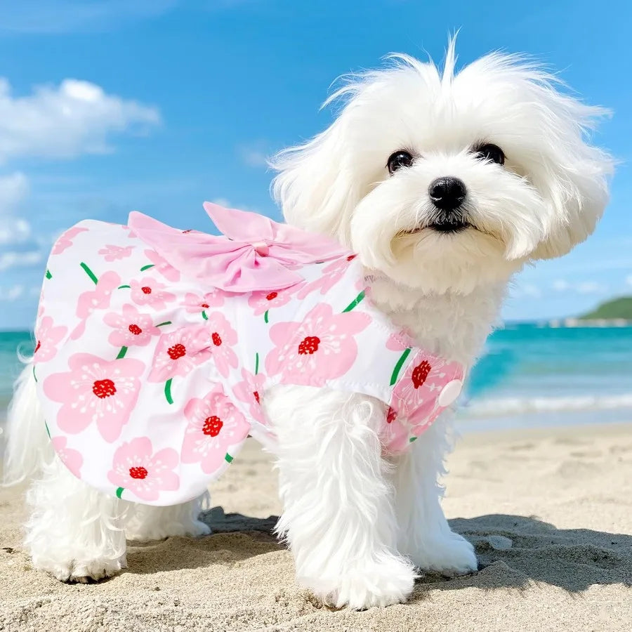 4pcs Cute Pet Dress For Puppy or Small Cats 
Fashionable and Comfortable