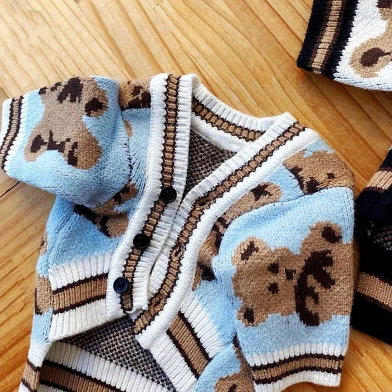 Striped Cardigan Sweater For Dog or Cat