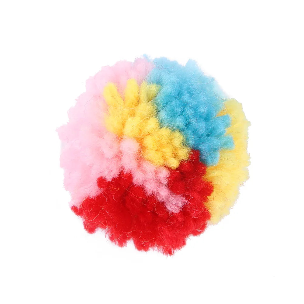 Colorful Woolen Ball Cat Toys.  Boredom Relief for Kittens.  Toy Chasing Indoor Playing Plush Balls Pet Supplies