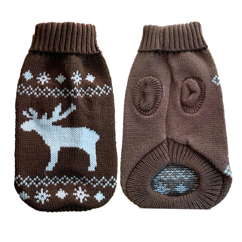 Warm Pet Dog Sweater Winter Dog Clothes for Small Medium Dogs Knitted Puppy Cat Coat
